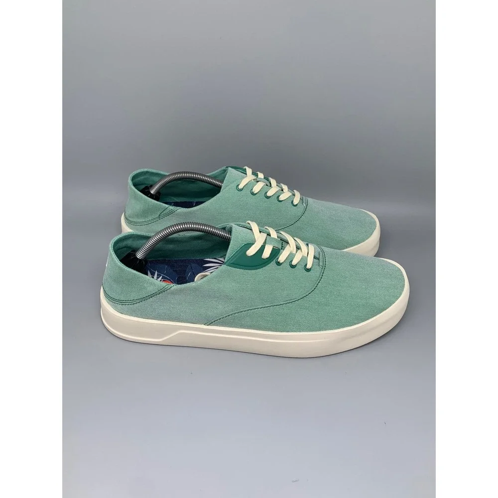 OluKai Tradewind Green Canvas Slip On Sneakers 10533-8Z8Z Men's Sz 12 NWT